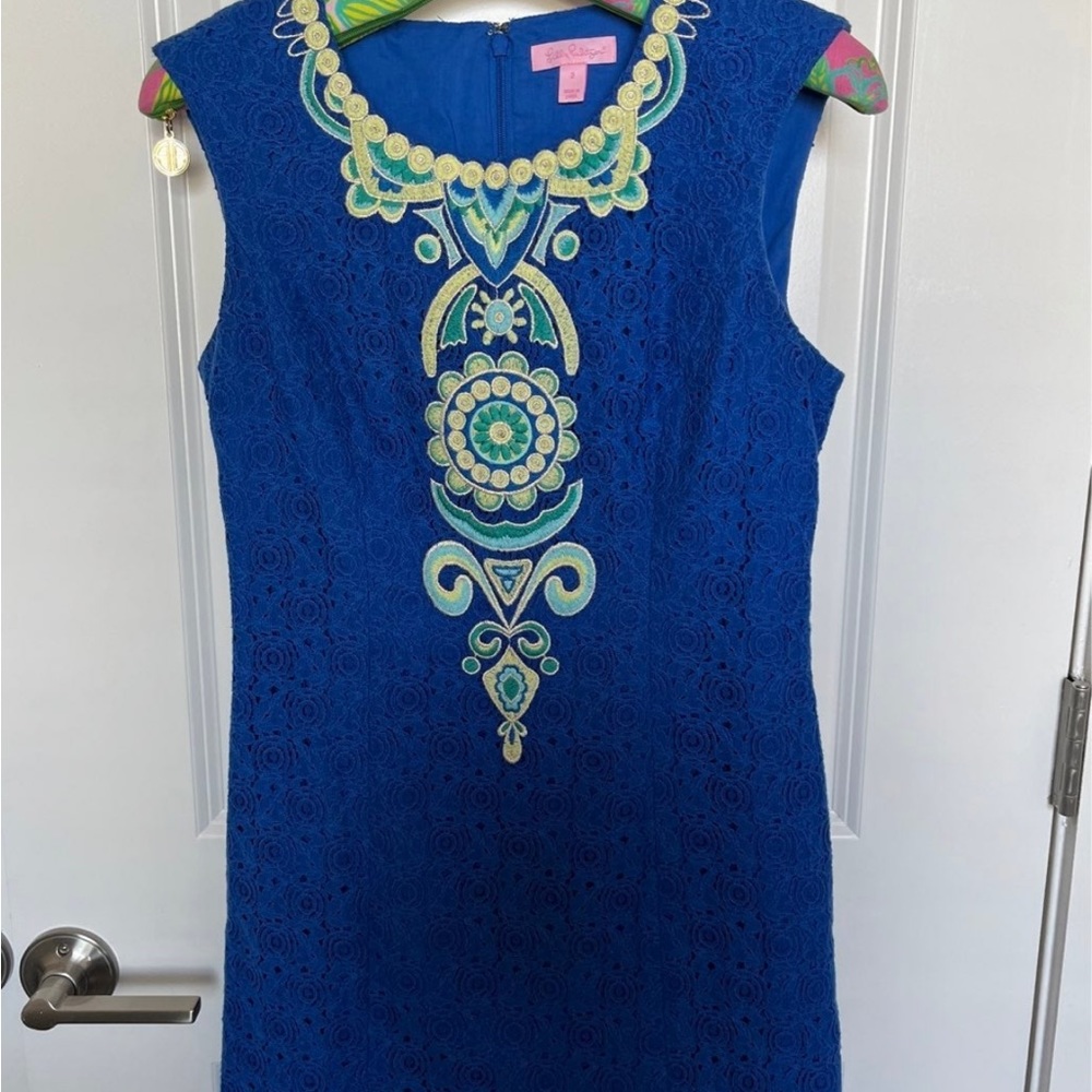 LILLY PULITZER Blue Crush Valentia Dress Size 2